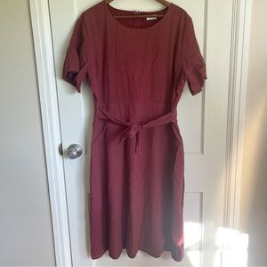 Roolee Burgundy Midi Dress